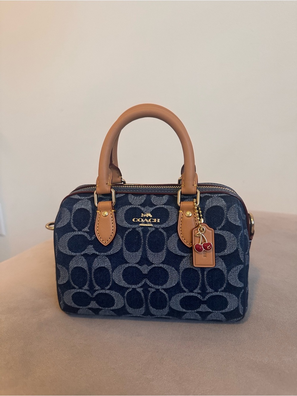 Coach Signature Denim Mini Rowan - Picture 2 of 14